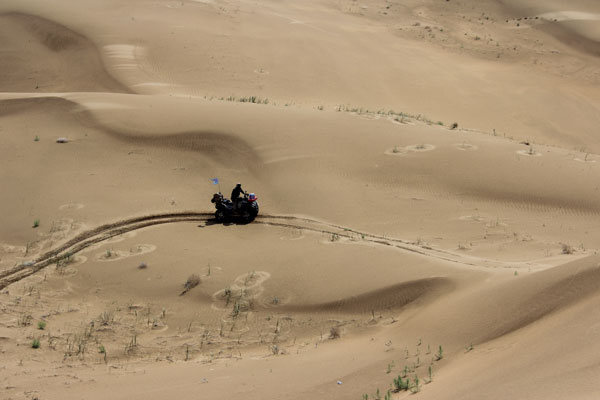 春风动力全地形越野车穿越库布齐沙漠掠影