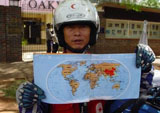 “铁骑环游第一华人”28年骑遍96国