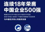 隆鑫连续18年荣膺中国企业500强