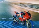 中国公路摩托车赛车队新车 国旗涂装宝马HP4 RACE