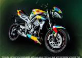 鲜艳图案的凯旋Street Triple RS运动街车