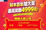 2020年铃木百年红五月4.26特别大奖公布