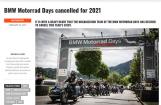原定在柏林举行的2021年宝马摩托车节被取消