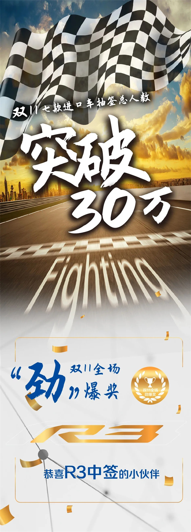雅馬哈雙11抽簽總人數突破30萬