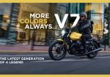 摩托古兹2022 V7 850 STONE金属黄：璀璨焕新，驾驭经典！