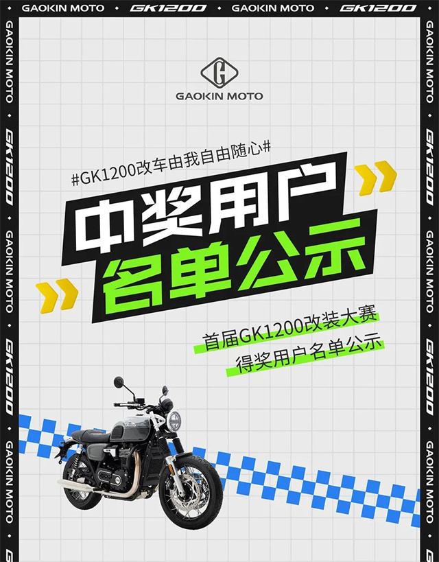 高金GK1200改車由我自由隨心中獎用戶名單