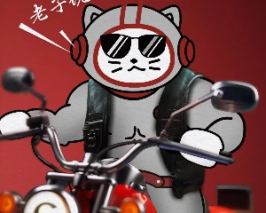 骑摩托的男人：帅！