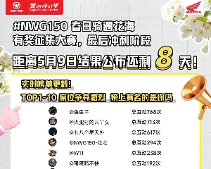 五羊-本田NWG150 春日骑遇征集即将截止，速参赛！